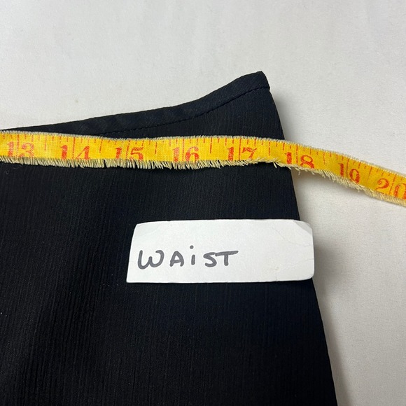 Apostrophe Black Midi Skirt Ruffle Lace Trim Lined Career Party Cocktail Evening - Picture 4 of 8